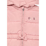 Guess Giubbino tinta unita con Zip Cappuccio E Pelliccia Rosa per Neonata A5BL02WB240 ROSA GUESS 