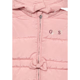 Guess Giubbino tinta unita con Zip Cappuccio E Pelliccia Rosa per Neonata A5BL02WB240 ROSA GUESS 