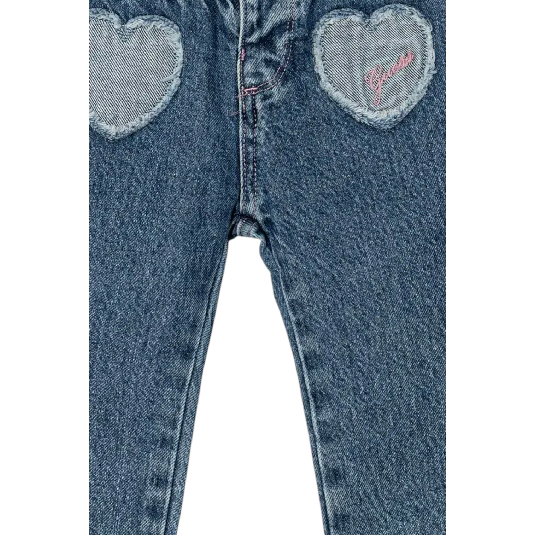 Guess Jeans tinta unita con Elastico In Vita Azzurro per Neonata A5RA00D45E0 AZZURRO GUESS 