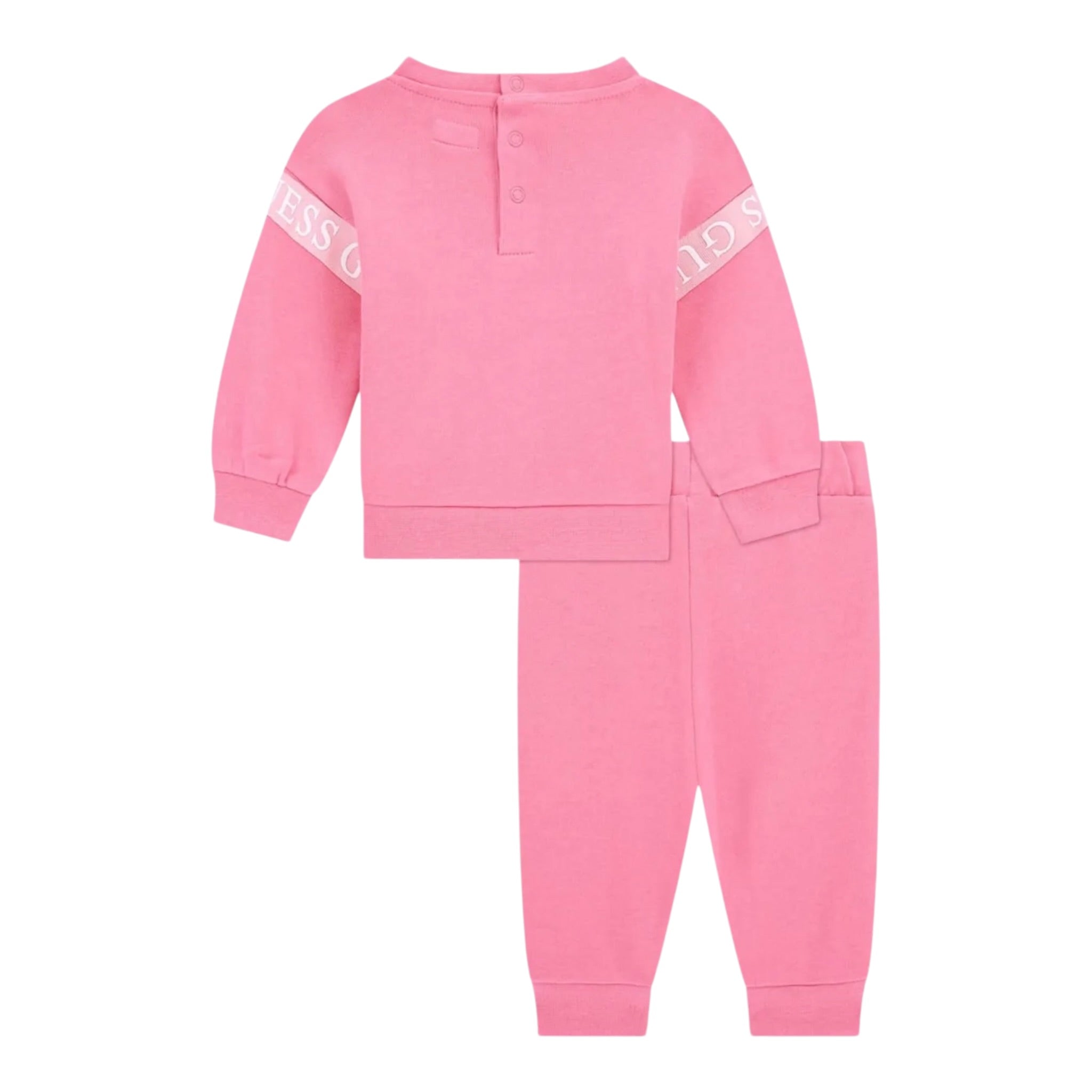 Guess Completo 2 Pezzi Felpa-Pantalone tinta unita Rosa per Neonata A5YG03KA6R4 ROSA GUESS 