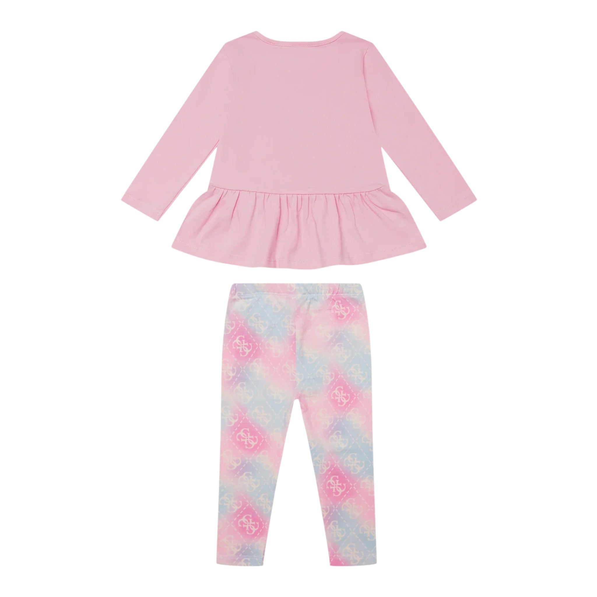 Guess Completo 2 Pezzi Shirt-Leggins Rosa per Neonata A5YG04K6YW4 ROSA GUESS 