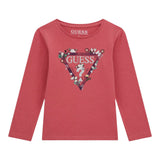 Guess Shirt tinta unita con Stampa Rosa per Neonata A5YI03K6YW4 ROSA GUESS 