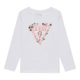 Guess Shirt tinta unita con Stampa Bianco per Neonata A5YI03K6YW4X BIANCO GUESS 