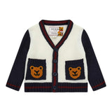 Guess Cardigan tinta unita con Maniche In Contrasto Panna per Neonato I4BR01Z32N0 PANNA GUESS 