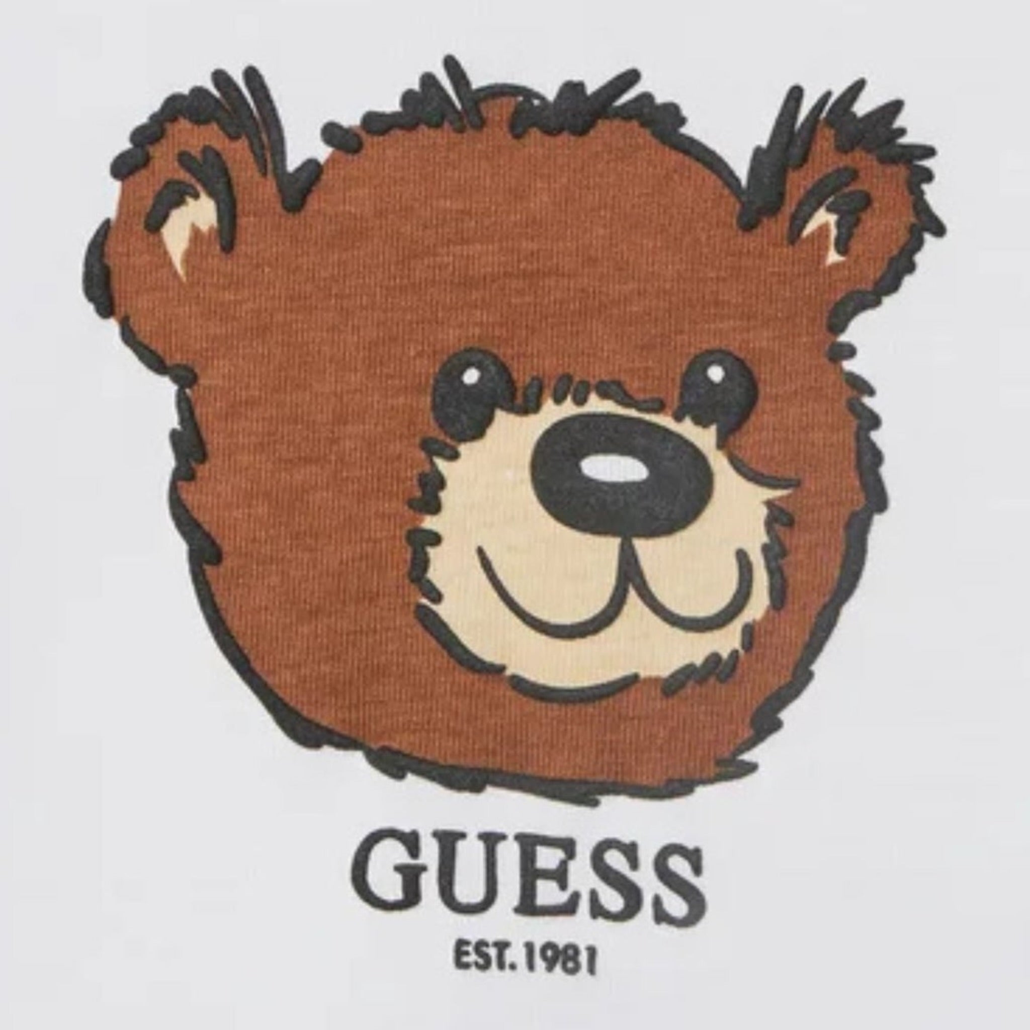 Guess Shirt tinta unita Girocollo con Stampa Bianco per Neonato I5YI02K8HM4 BIANCO GUESS 