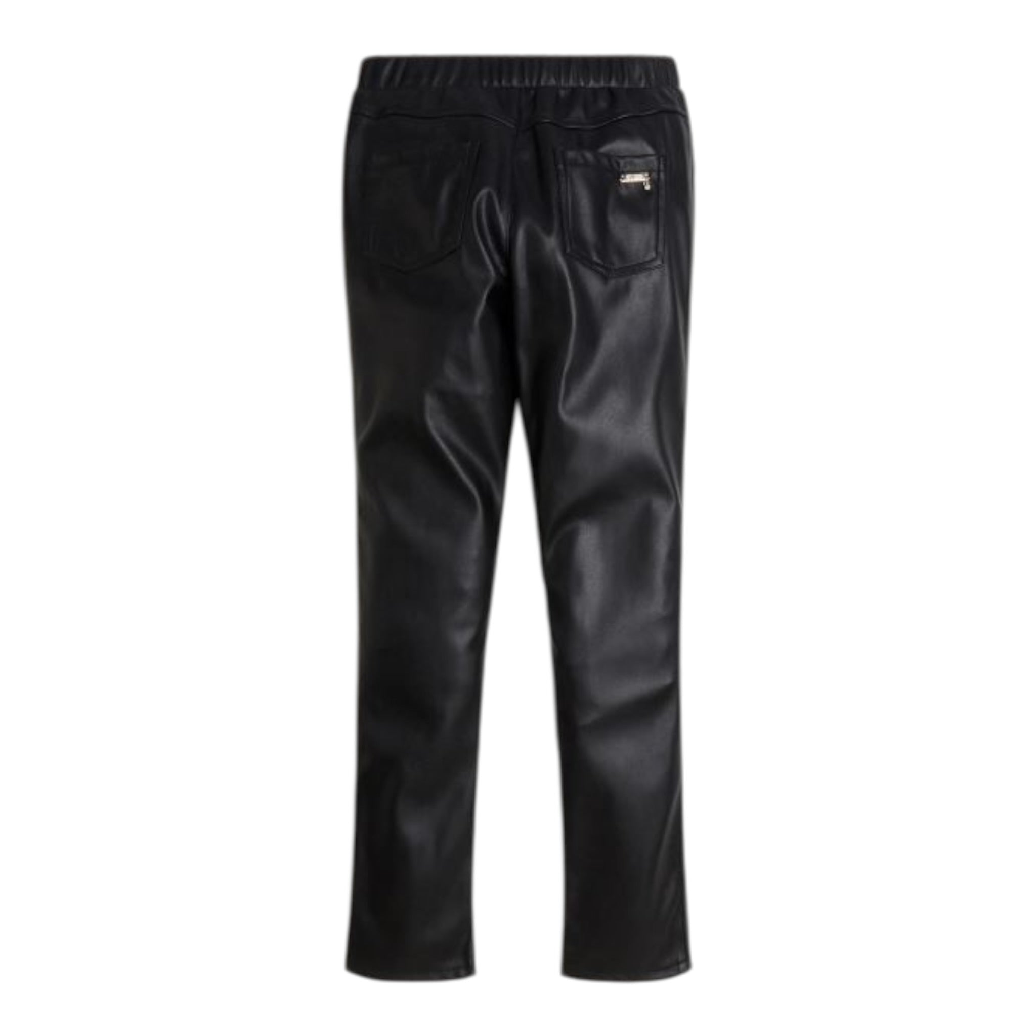 Guess Leggins tinta unita In Ecopelle Nero per Bambina J1BB17WEBE0 NERO GUESS 
