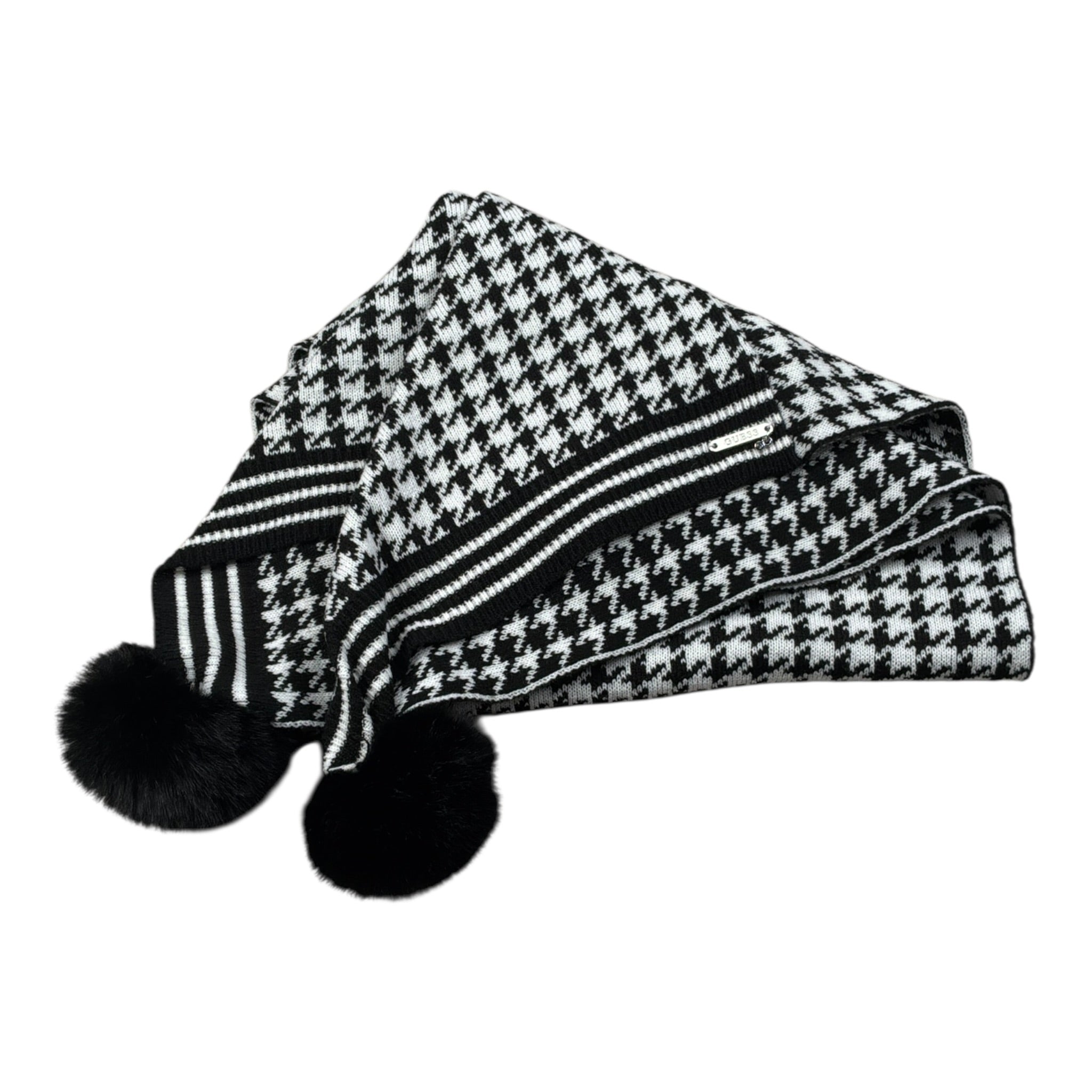 Guess Sciarpa Fantasia Bicolore Bianco/Nero per Bambina J1BZ09PLA98 BIANCO/NERO GUESS 