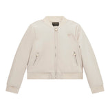 Guess Giubbino tinta unita con Zip Panna per Bambina J4YL13WE8D0 PANNA GUESS 
