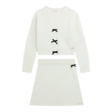 Guess Completo 2Pz Maglia-Gonna tinta unita con Fiocchi Bianco per Bambina J5BG00Z0970 BIANCO GUESS 