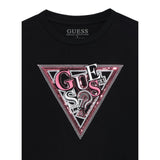 Guess Shirt tinta unita con Stampa Nero per Bambina J5YI15K6YW4X NERO GUESS 