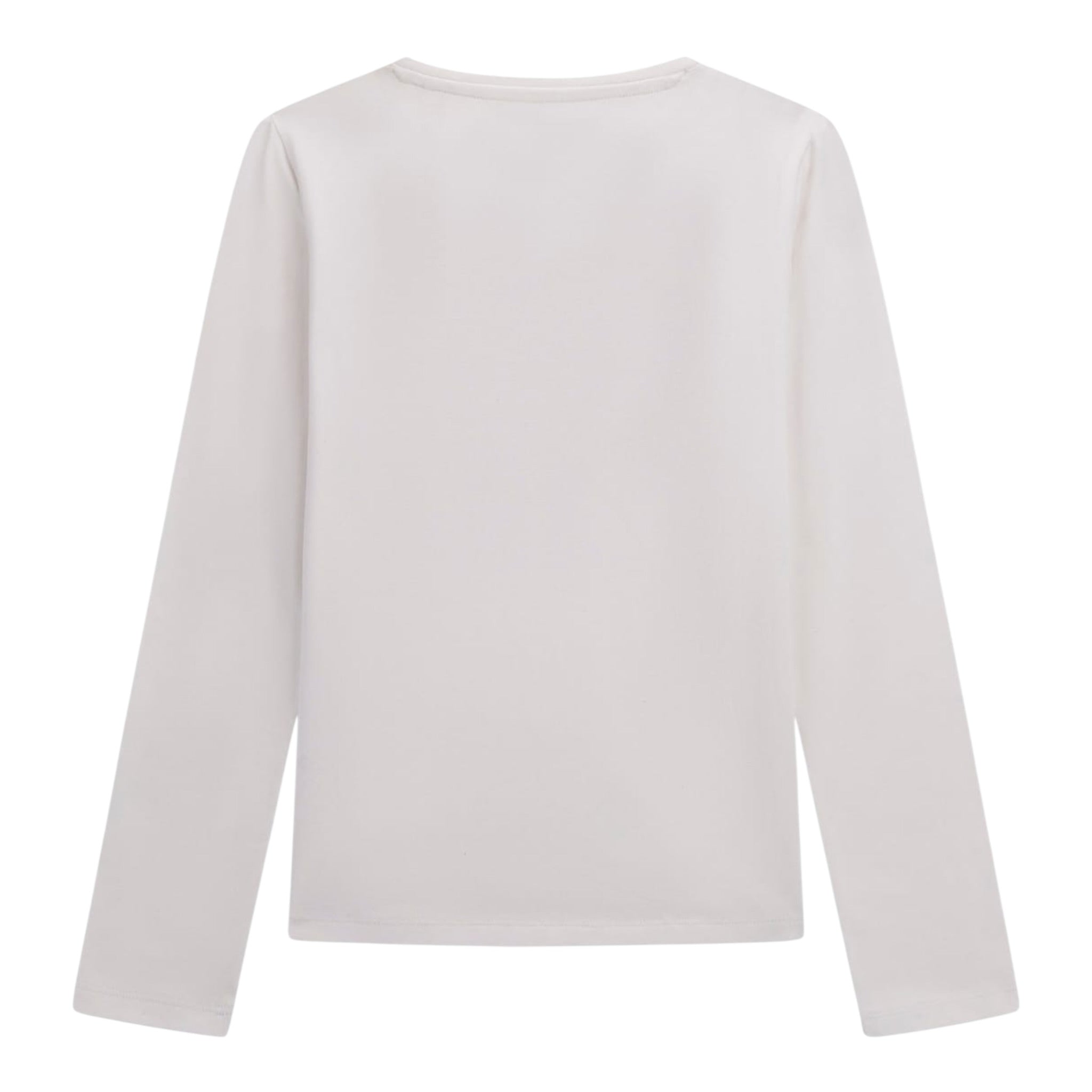 Guess Shirt Girocollo tinta unita con Stampa Bianco per Bambina J5YI38K6YW4 BIANCO GUESS 