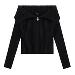Guess Maglia tinta unita con Zip Nero per Bambina J5YR03ZOP0 NERO GUESS 