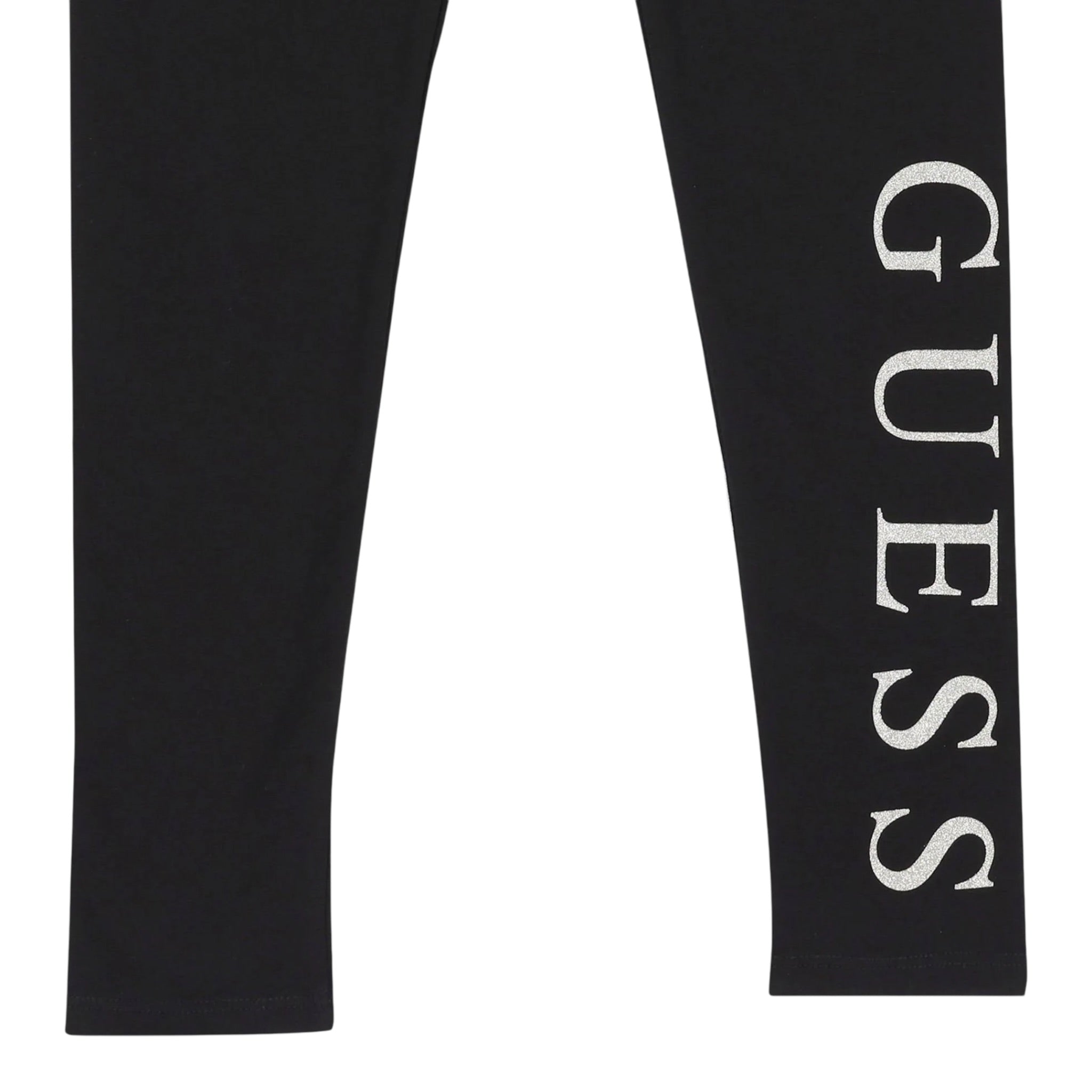 Guess Leggins Tint Unita con Logo Nero per Bambina J93B11J1314X NERO GUESS 