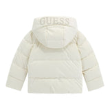Guess Giubbino tinta unita con Zip E Cappuccio Panna per Neonata K5B04WGI20 PANNA GUESS 