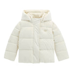 Guess Giubbino tinta unita con Zip E Cappuccio Panna per Neonata K5B04WGI20 PANNA GUESS 
