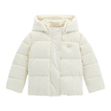 Guess Giubbino tinta unita con Zip E Cappuccio Panna per Neonata K5B04WGI20 PANNA GUESS 