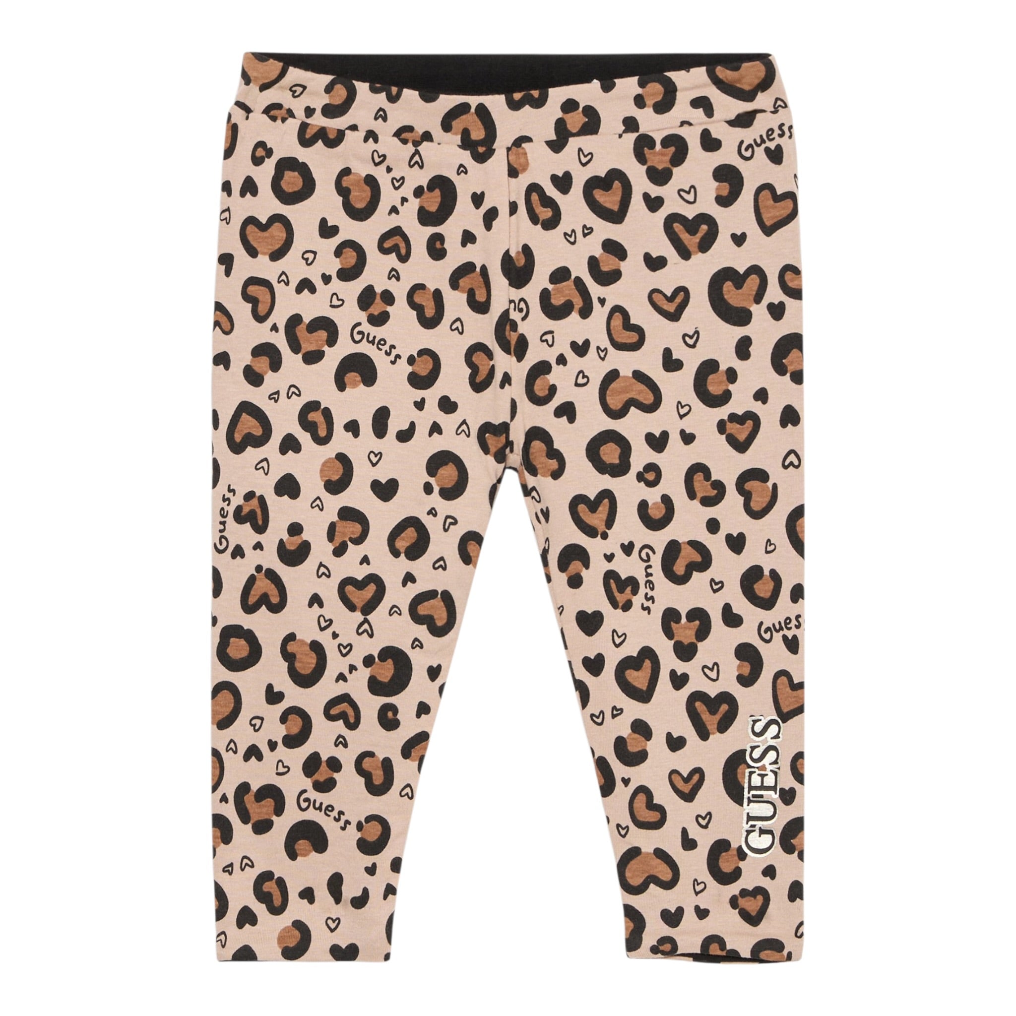 Guess Leggins Reversibile Bicolore con Fantasia Maculata Beige per Neonata K5BB01K6YW4N BEIGE GUESS 