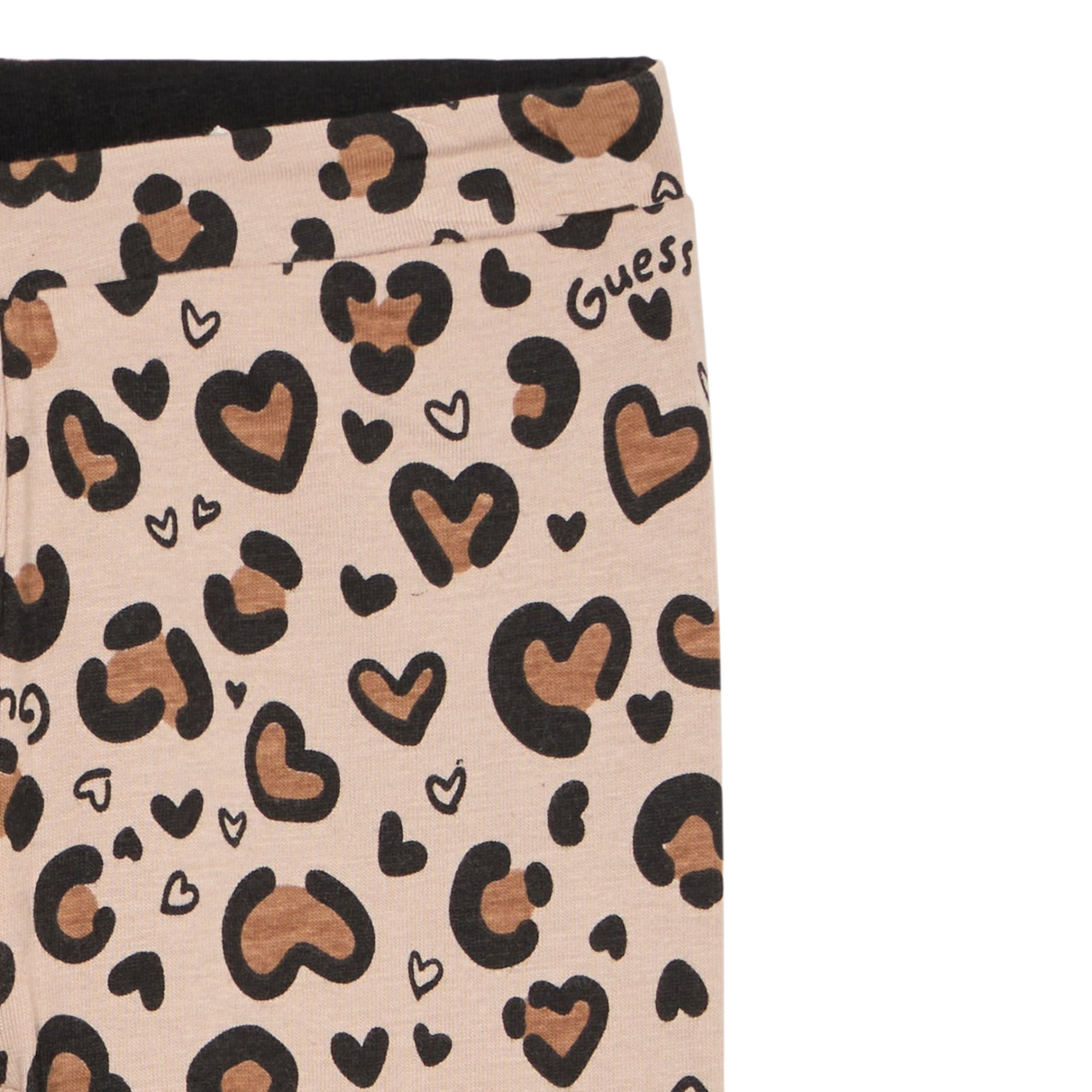 Guess Leggins Reversibile Bicolore con Fantasia Maculata Beige per Neonata K5BB01K6YW4N BEIGE GUESS 