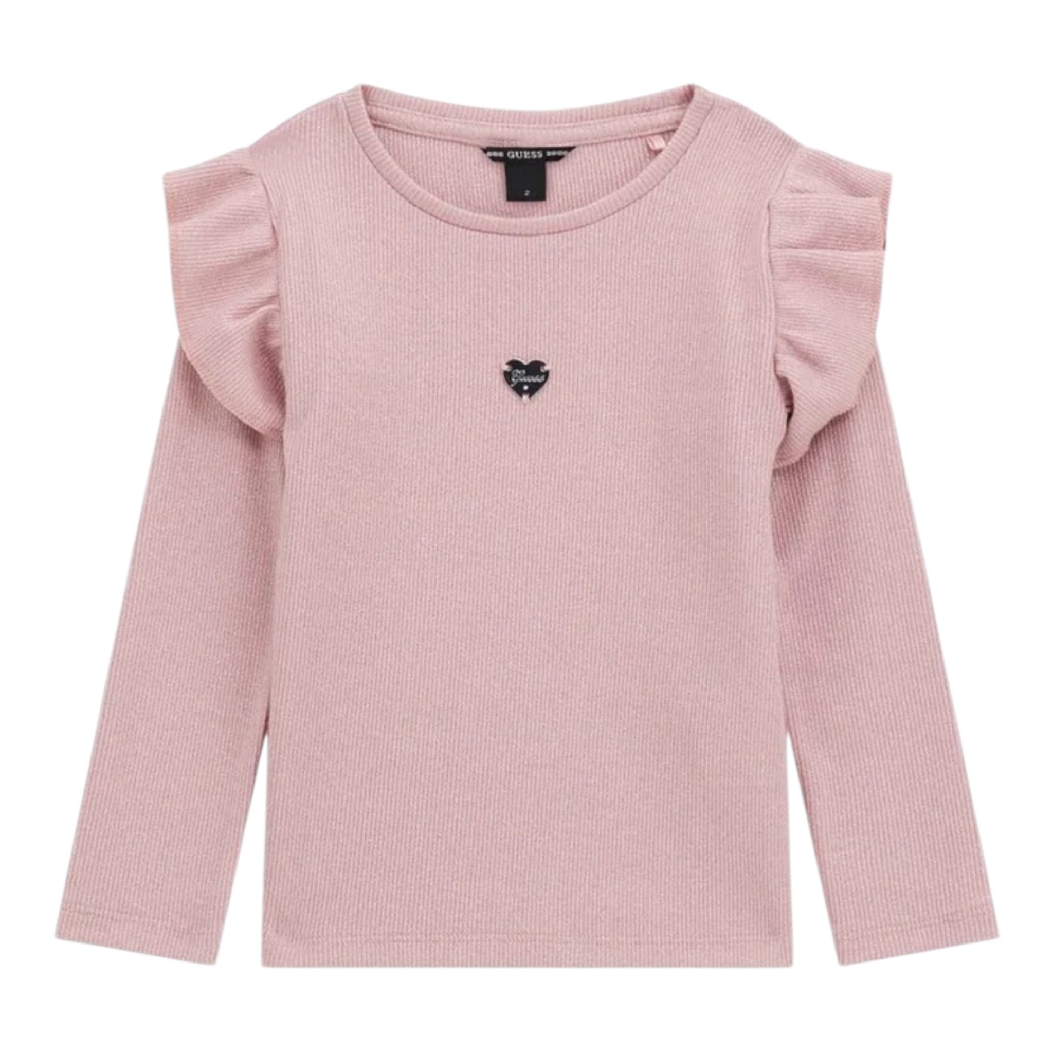 Guess Maglia tinta unita con Balze Rosa per Neonata K5BI15K0670 ROSA GUESS 