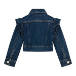 Guess Giubbino In Denim tinta unita con Brillantini Blu per Neonata K5RL00D5D90 BLU GUESS 