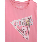 Guess Shirt tinta unita con Stampa Rosa per Neonata K5YI10K6YW4 ROSA GUESS 