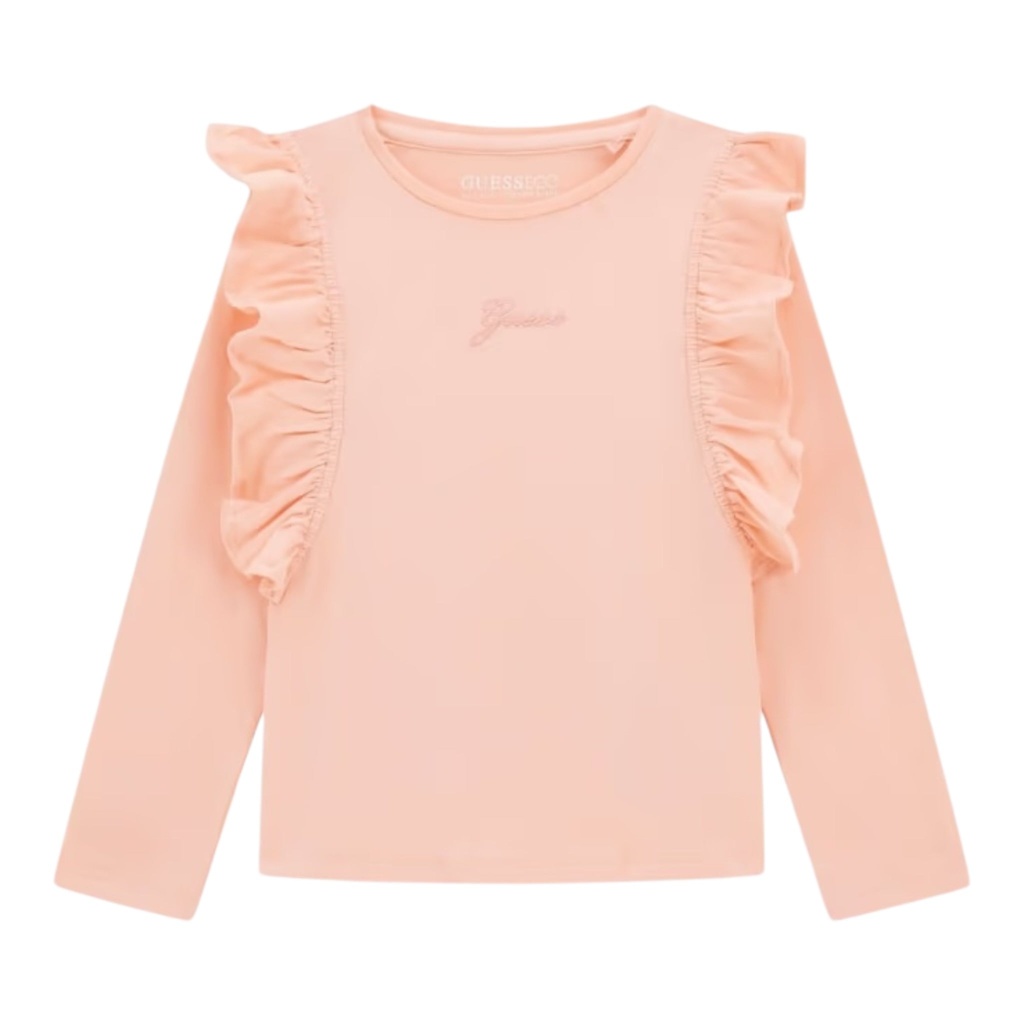 Guess Shirt tinta unita con Stampa Rosa per Neonata K5YI25K6YW4N ROSA GUESS 
