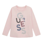 Guess Shirt Girocollo tinta unita con Paillettes Rosa per Neonata K5YI26KAPO0NX ROSA GUESS 