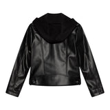 Guess Giubbino tinta unita In Ecopelle Nero per Neonato K5YL00WAFL00 NERO GUESS 