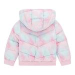 Guess Giubbino tinta unita con Zip Cappuccio E Fantasia Rosa per Neonata K5YL02WEGY00 ROSA GUESS 