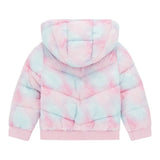 Guess Giubbino tinta unita con Zip Cappuccio E Fantasia Rosa per Neonata K5YL02WEGY00 ROSA GUESS 