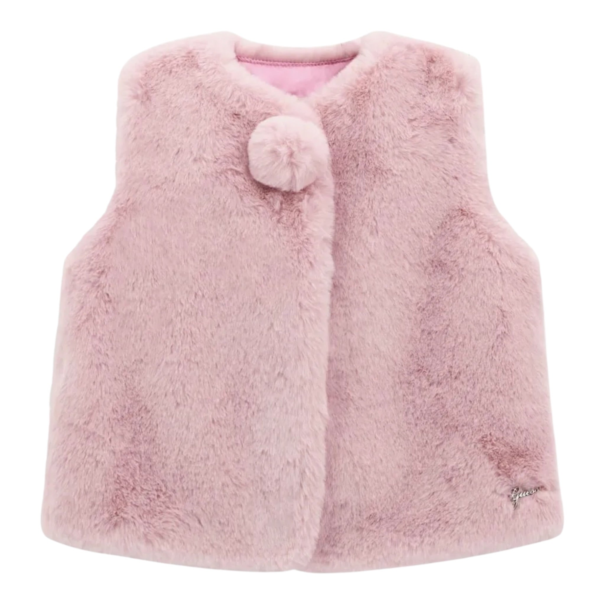 Guess Gilet tinta unita Rosa per Bambina K5YN01WHGO0J ROSA GUESS 