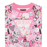 Guess Felpa Chiusa Girocollo tinta unita Stampa Fantasia Rosa per Neonata K5YQ02KA6R4 ROSA GUESS 