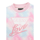 Guess Felpa Chiusa Girocollo tinta unita Stampa Fantasia Multicolor per Neonata K5YQ02KA6R4X MULTICOLOR GUESS 