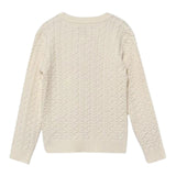 Guess Maglia Girocollo tinta unita con Lofo Panna per Neonata K5YR04Z3OI0 PANNA GUESS 
