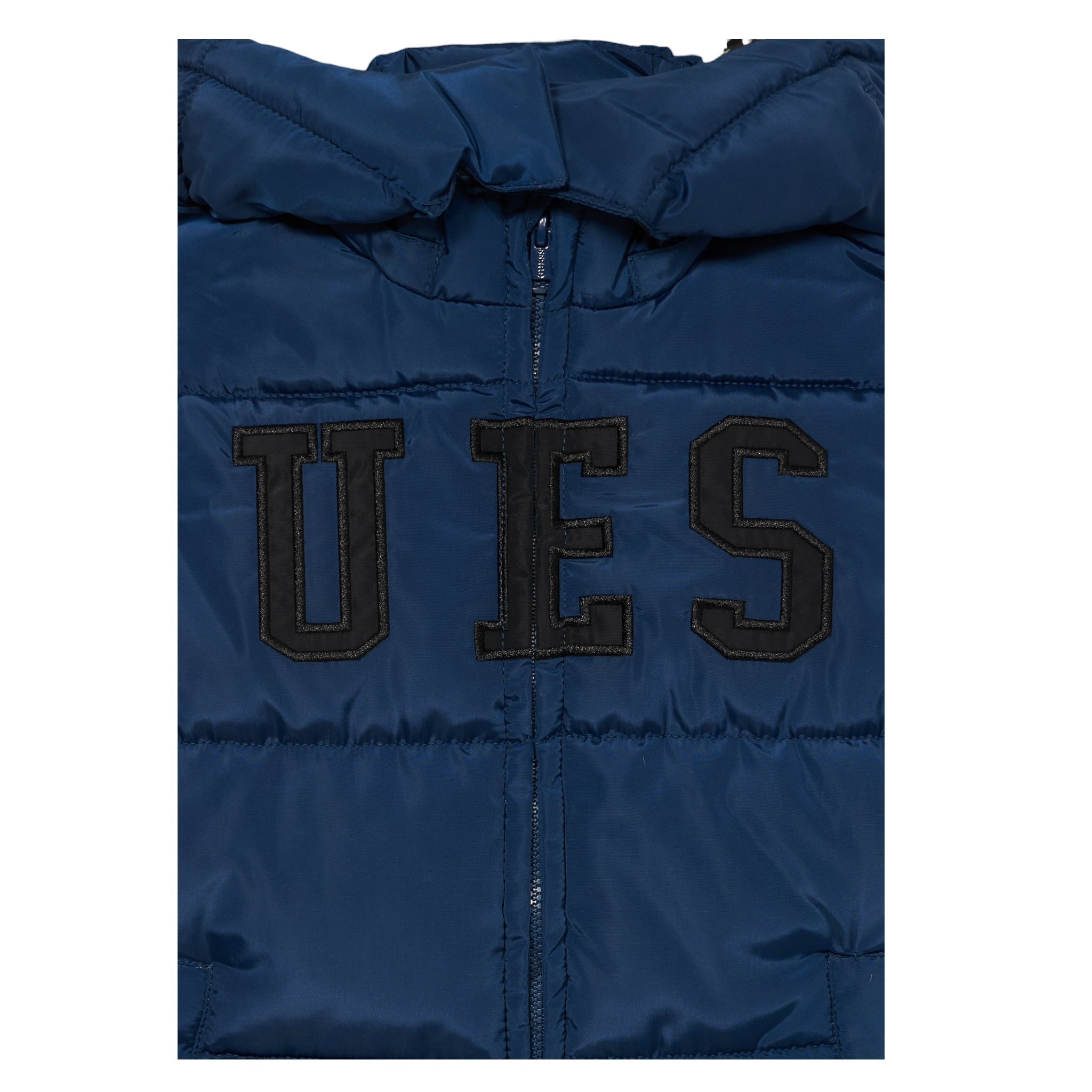 Guess Giubbino tinta unita con Cappuccio Blu per Bambino L5BL01WB240 BLU GUESS 