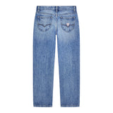 Guess Jeans tinta unita con Logo Azzurro per Bambino L5YA02D5D70 AZZURRO GUESS 