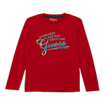 Guess Shirt tinta unita con Stampa Rosso per Bambino L5YI14K8HM4X ROSSO GUESS 