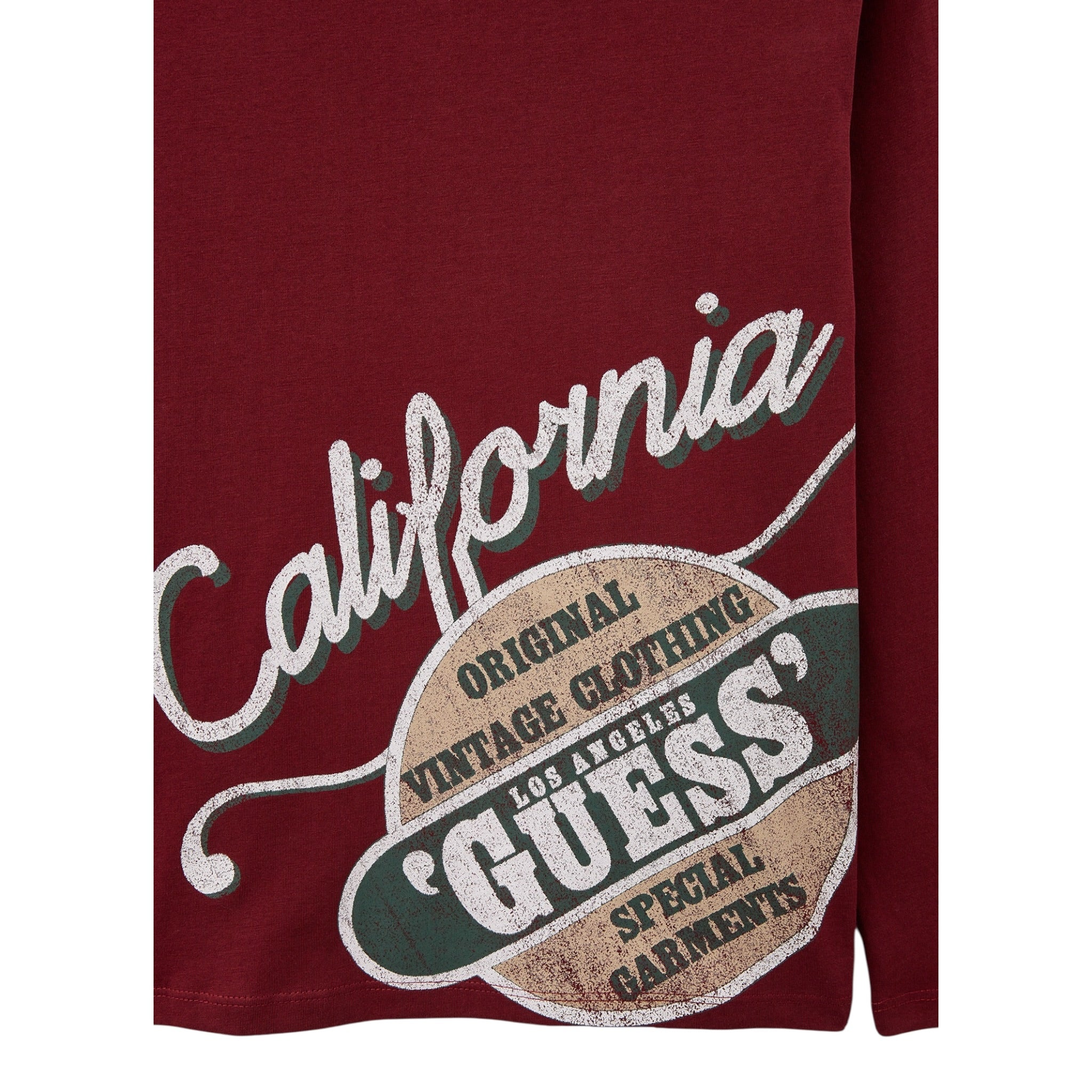Guess Shirt tinta unita Girocollo con Stampa Bordeaux per Bambino L5YI26K8HM4 BORDEAUX GUESS 