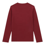 Guess Shirt tinta unita Girocollo con Stampa Bordeaux per Bambino L5YI26K8HM4X BORDEAUX GUESS 