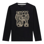 Guess Shirt tinta unita con Stampa Nero per Bambina L6RI00K8HM4 NERO GUESS 