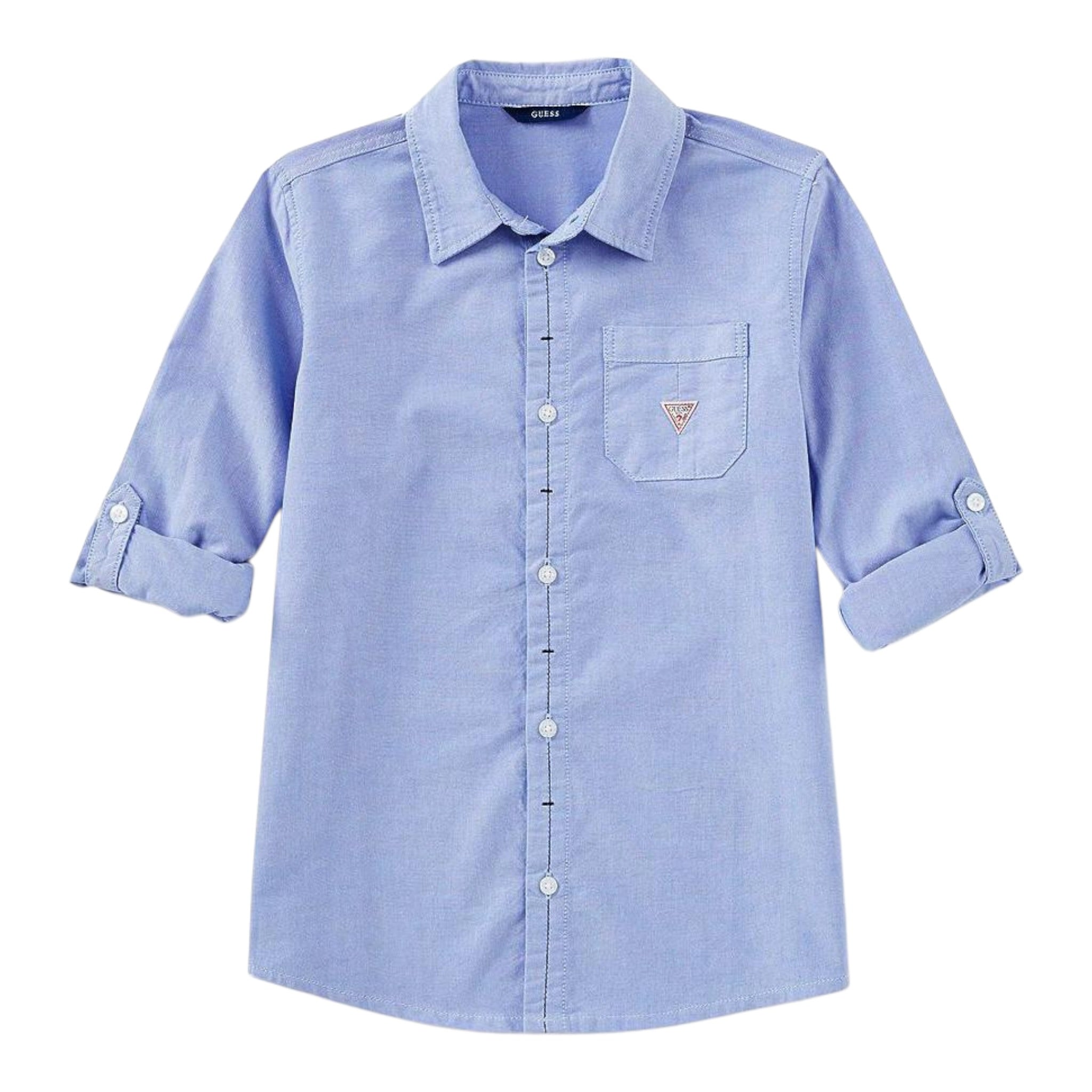 Guess Camicia tinta unita Manica Lunga Azzurro per Bambino L91H09W9CL0 AZZURRO GUESS 