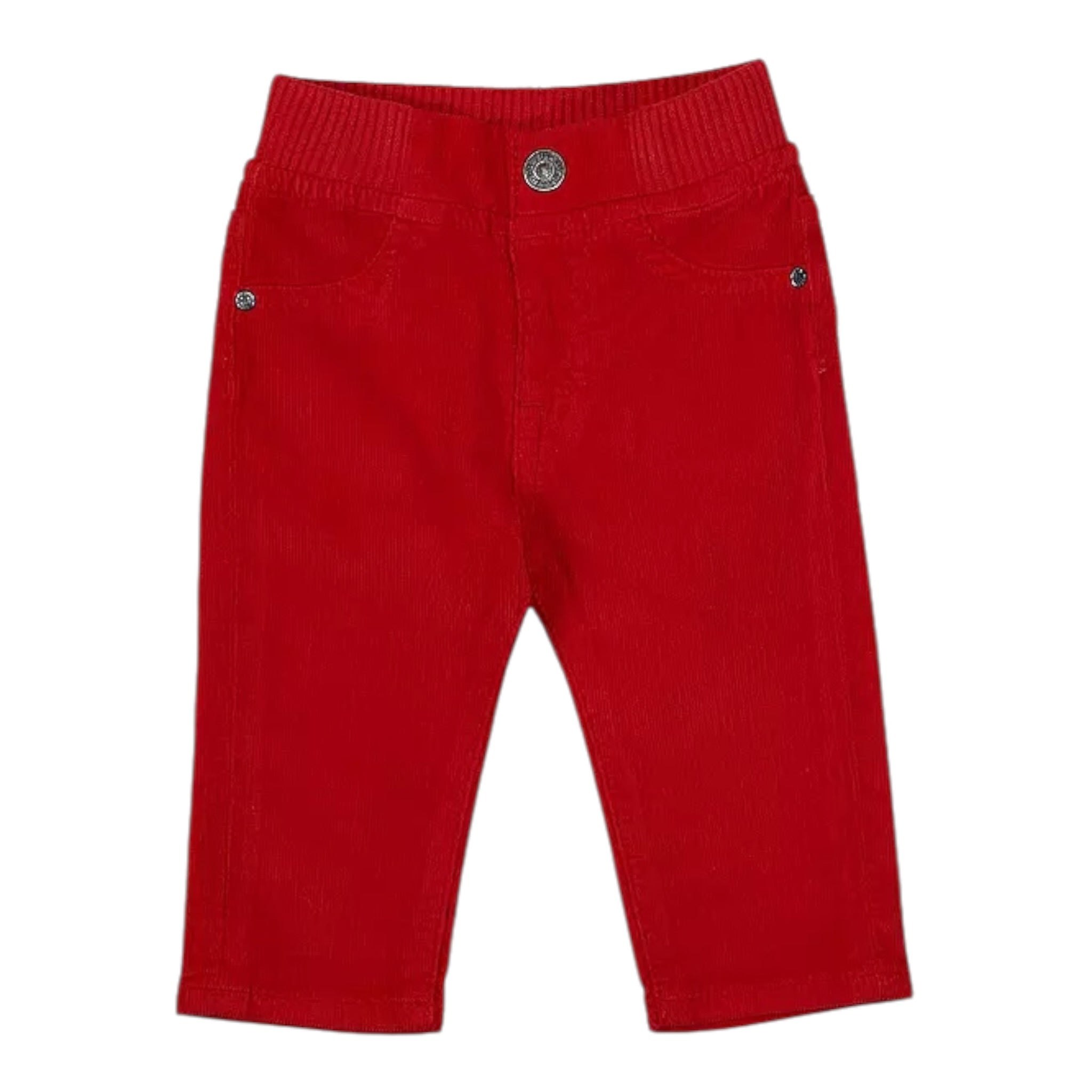Guess Pantalone tinta unita con Elastico In Vita Rosso per Neonato N3BB04WFPPAN ROSSO GUESS 