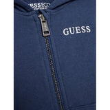 Guess Felpa tinta unita con Zip E Cappuccio Blu per Neonato N3YQ07KAUG0 BLU GUESS 