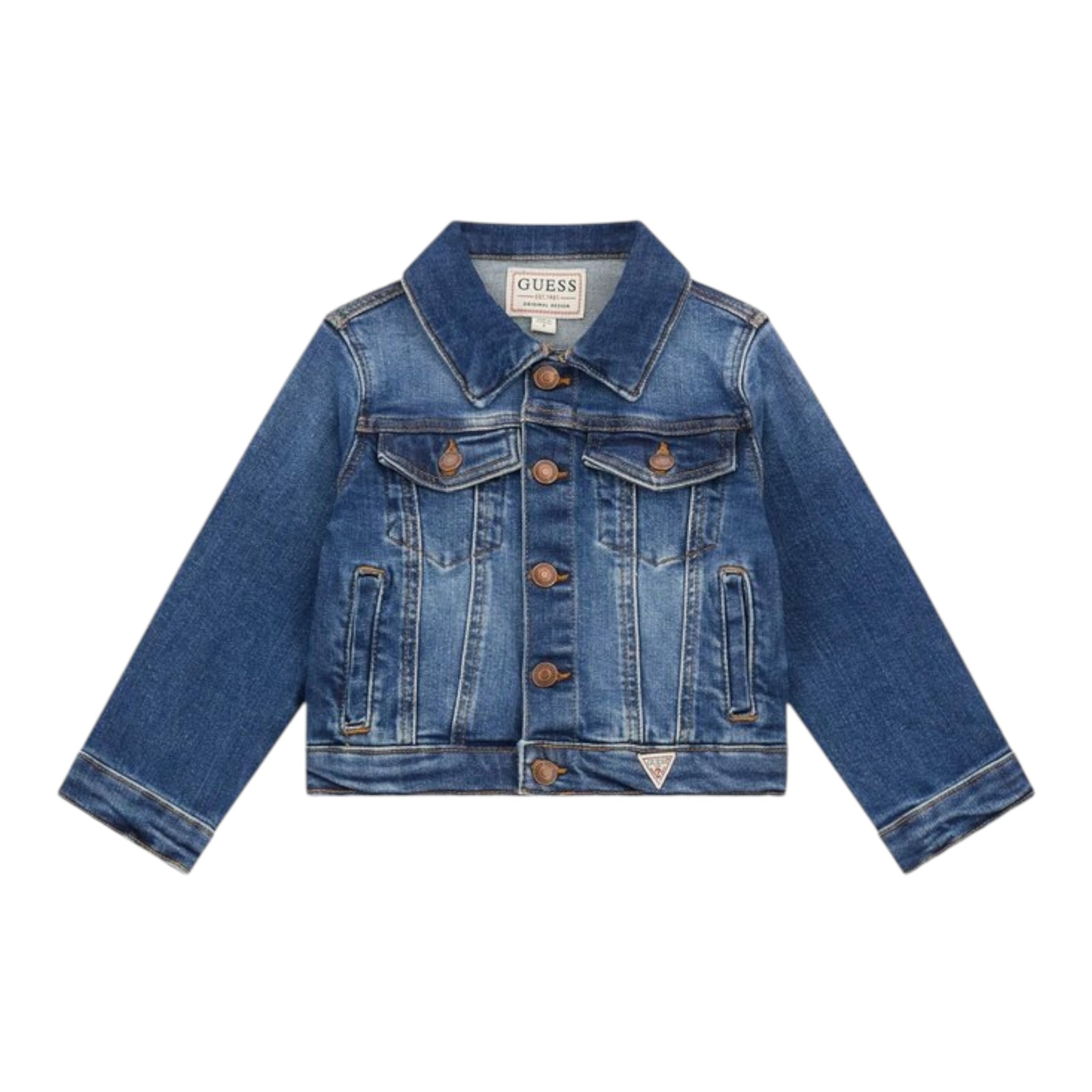 Guess Giubbino In Denim tinta unita Blu per Neonato N4RL07D4GV0 BLU GUESS 