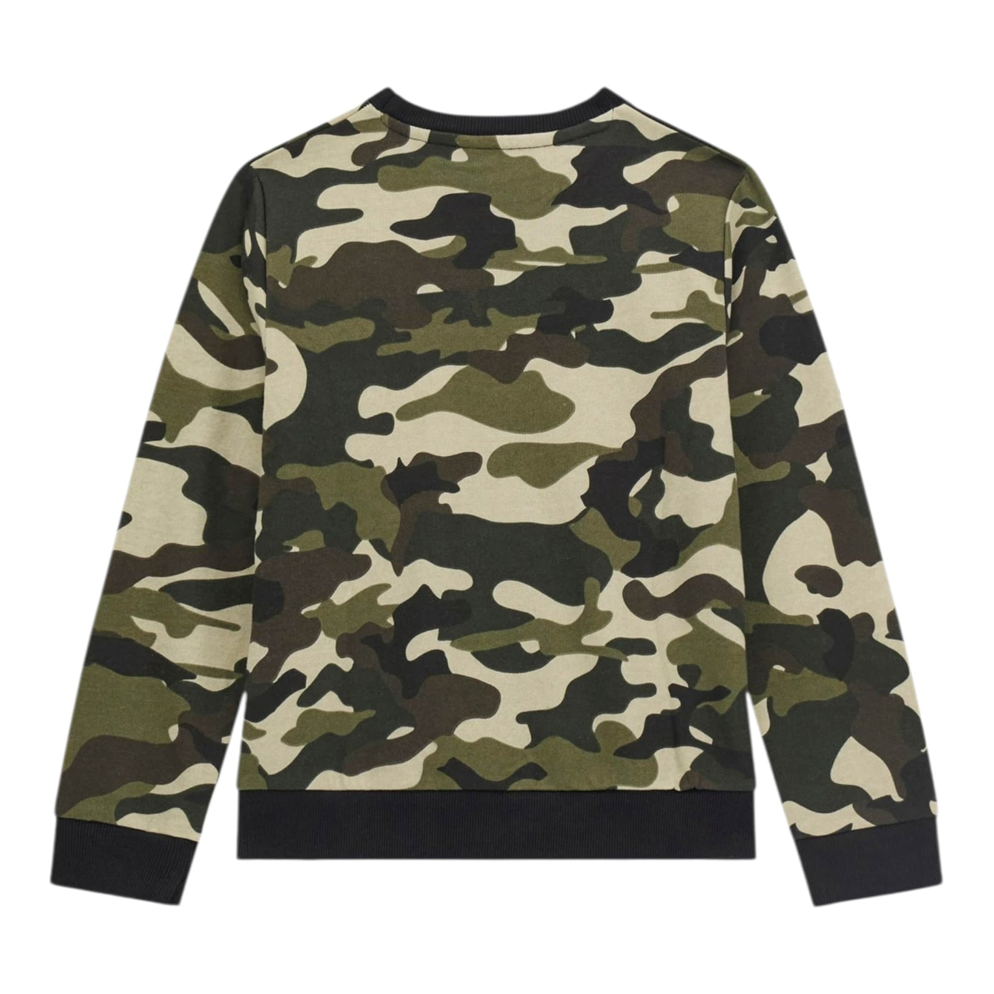Guess Felpa tinta unita con Fantasia Militare Verde per Neonato N5BQ05KAD74N VERDE GUESS 