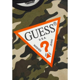Guess Felpa tinta unita con Fantasia Militare Verde per Neonato N5BQ05KAD74N VERDE GUESS 