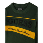Guess Maglia Girocollo tinta unita con Logo Verde per Neonato N5BR03Z32N0 VERDE GUESS 