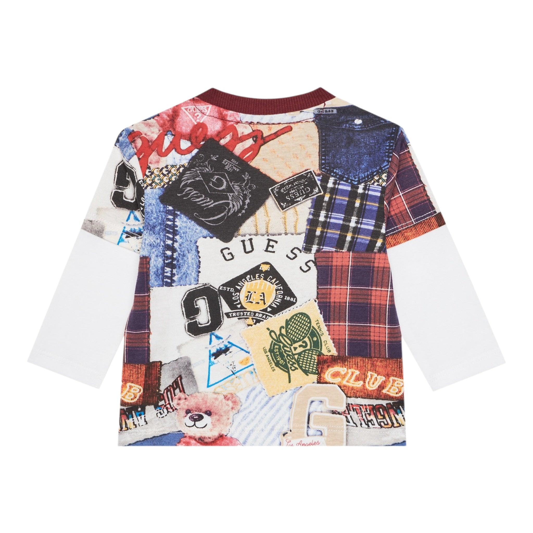 Guess Completo 2Pz Shirt-Pantalone Bordeaux per Bambino N5YG00K8HM4 BORDEAUX GUESS 