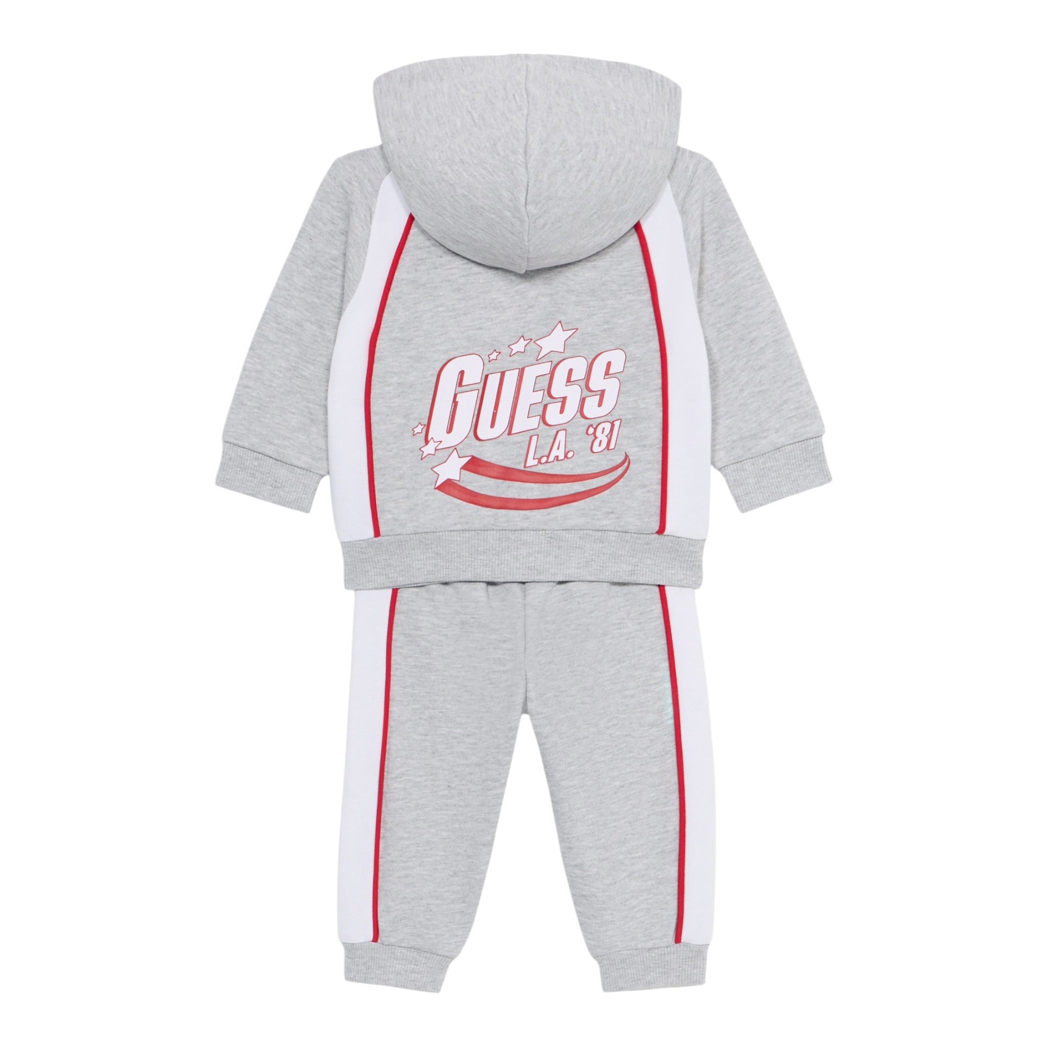 Guess Completo 2Pz Felpa-Pantalone tinta unita Grigio per Neonato N5YG01KA6R4N GRIGIO GUESS 