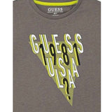 Guess Shirt tinta unita Girocollo con Stampa Grigio per Neonato N5YI03K8HM4 GRIGIO GUESS 